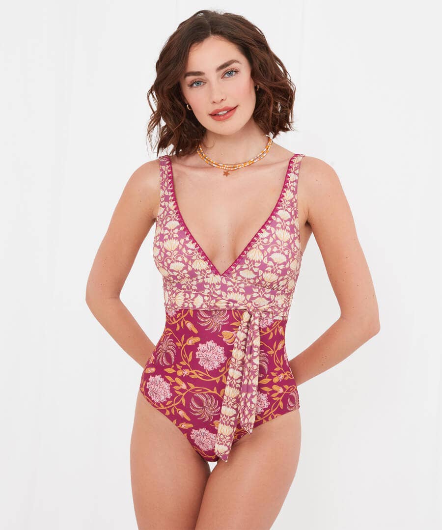 Swimwear | Women's Joe Browns Mexicano Boho Swimsuit Raspberry Multi