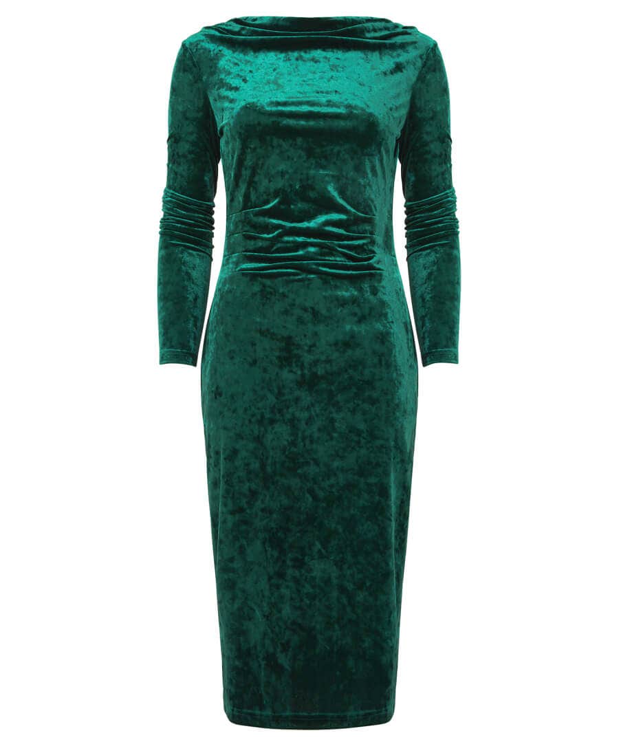 Shop Women's Collection | Vintage & Retro Dresses | Velvet & Devor茅 Dresses | Midi Dresses | Party Dresses | Occasion Outfits | Dresses | Sale Dresses | Top Picks | Top Picks | Top Picks | Top Picks | Top Picks | Top Picks | Women's | Women's Joe Browns Midnight Crushed Velvet Dress Green