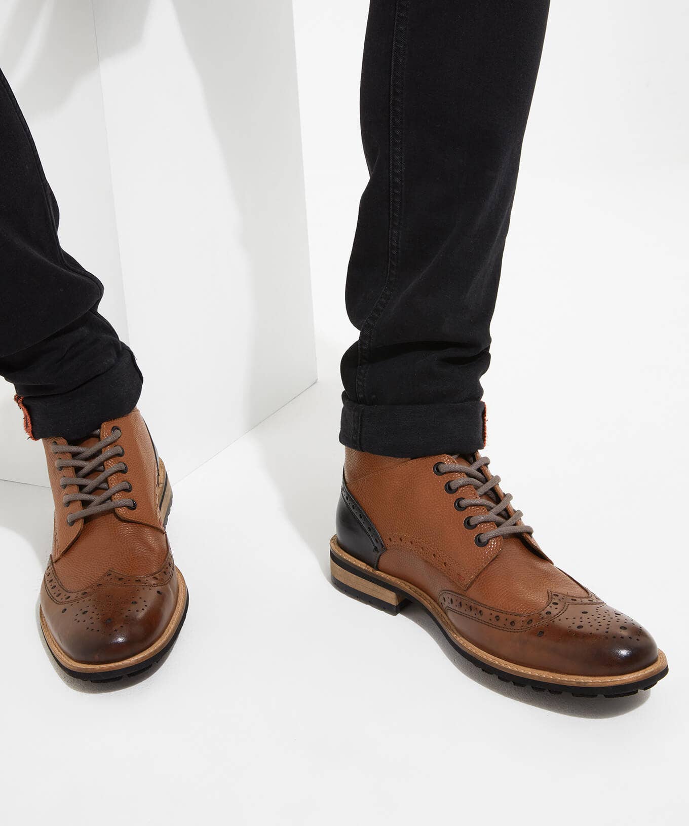 Brogues | Boots | Boots & Shoes | Top Picks | Top Picks | Men，s Joe Browns Mix Up Premium Leather Boots Tan Multi