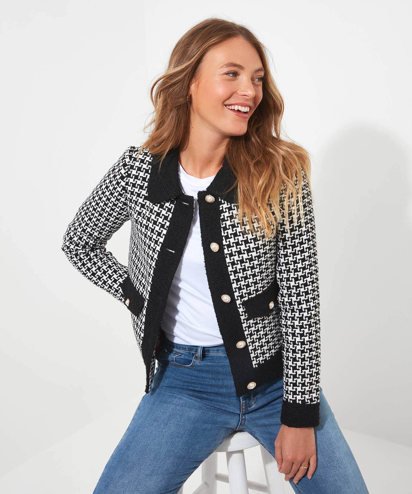 Coats & Jackets | Shop Blazers | Sale Coats & Jacket | Women's | Women's | Women's Joe Browns Mono Magic Jacket Black/White