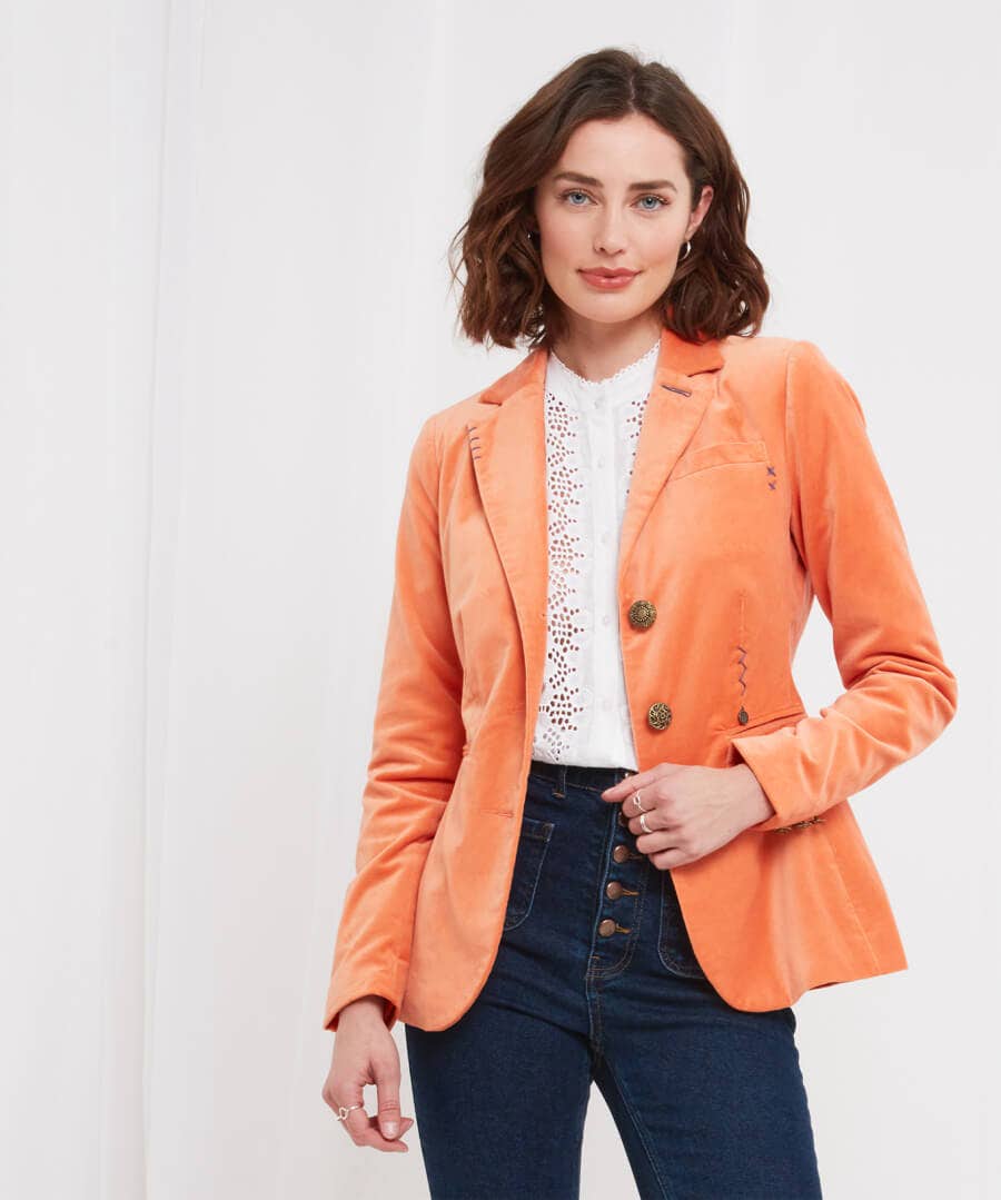 Blazers | Coats & Jackets | Shop Blazers | Sale Coats & Jacket | Women's | Women's | Women's | Women's Joe Browns Must Have Moleskin Blazer Orange