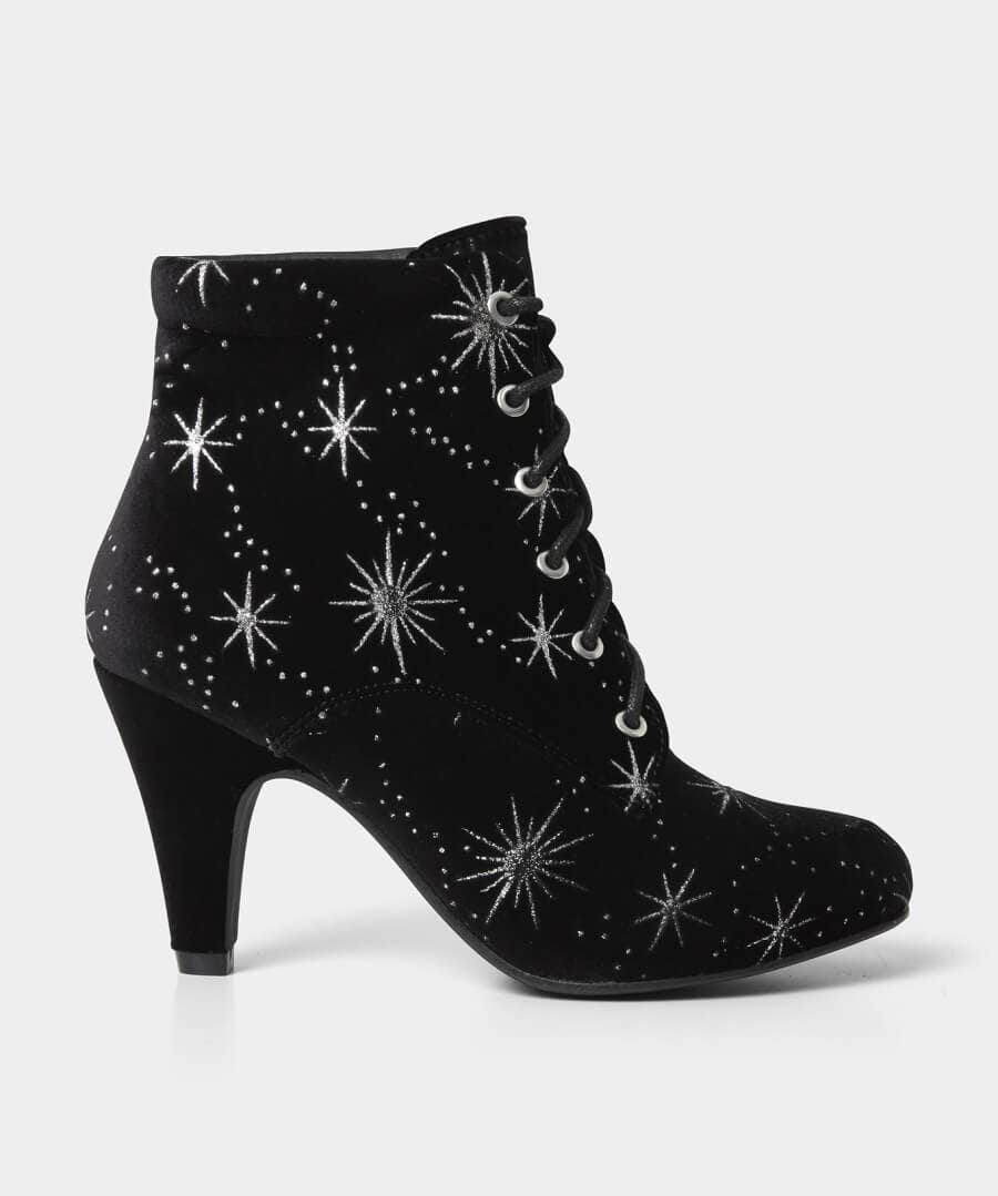 Knee High Boots | Ankle Boots | Party Footwear | Gifts | Boots & Shoes | Sale Boots & Shoes | Top Picks | Top Picks | Top Picks | Women's | Women's | Women's Joe Browns Night Star Velvet Bootees Black