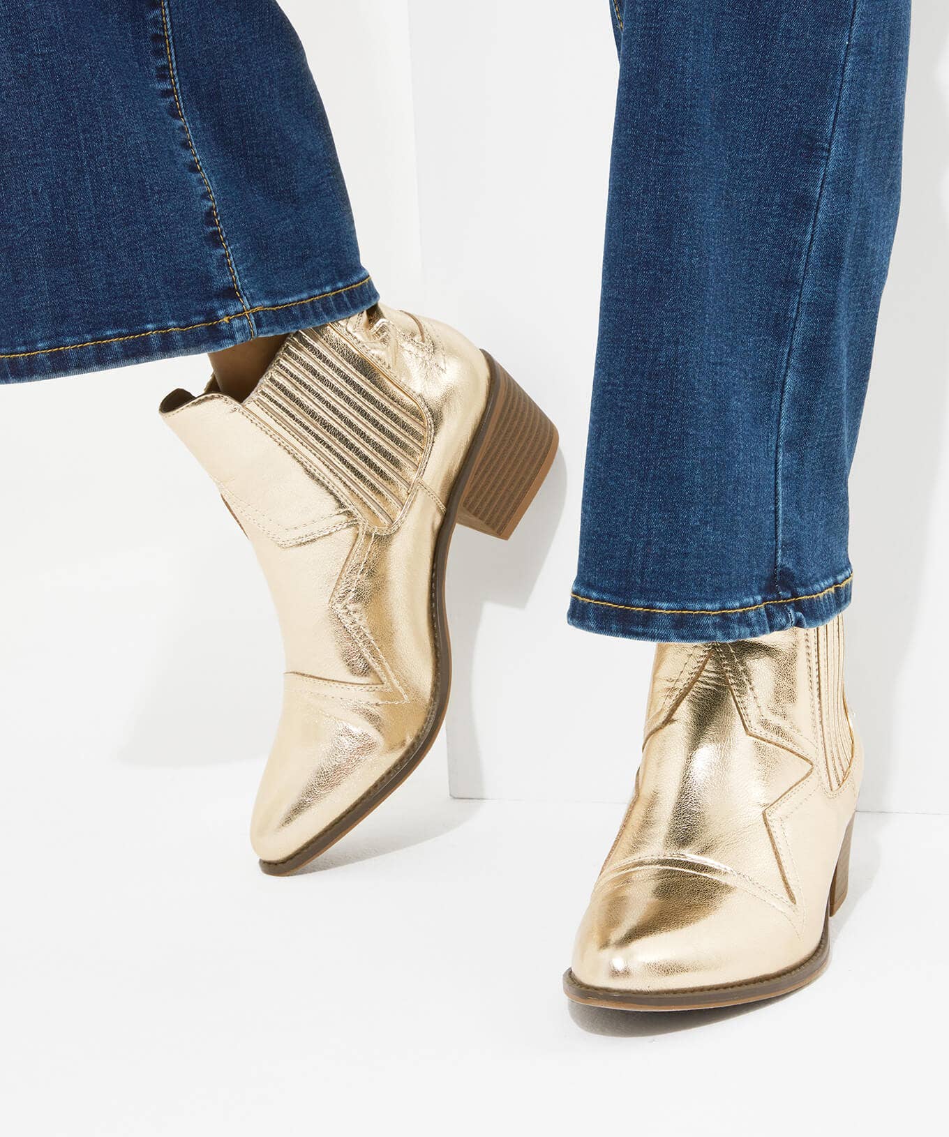 Knee High Boots | Ankle Boots | Party Footwear | Boots & Shoes | Top Picks | Top Picks | Top Picks | Women's Joe Browns Night Star Western Boots Gold