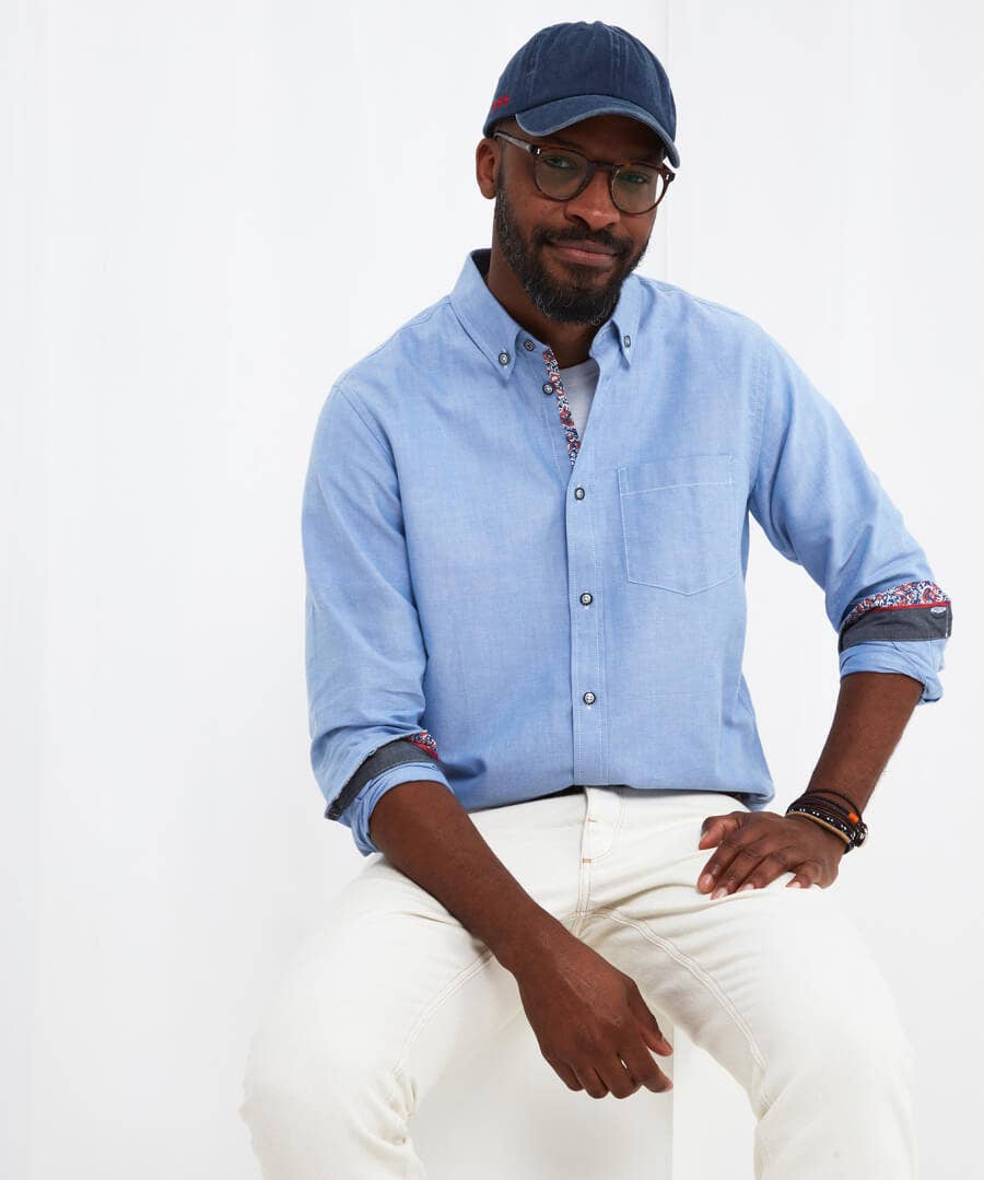 Work Shirts | Shirts | Top Picks | Men，s Joe Browns No Ordinary Oxford Shirt Blue