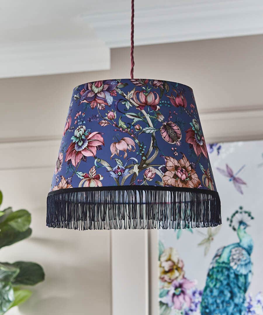 Living Room | Bedroom | Nouveau Reflections | Floral Décor | Nature Décor | Lighting & Lamps | Home | Home | Home | Home | Home | Home Joe Browns Nouveau Printed Pendant Shade Grey