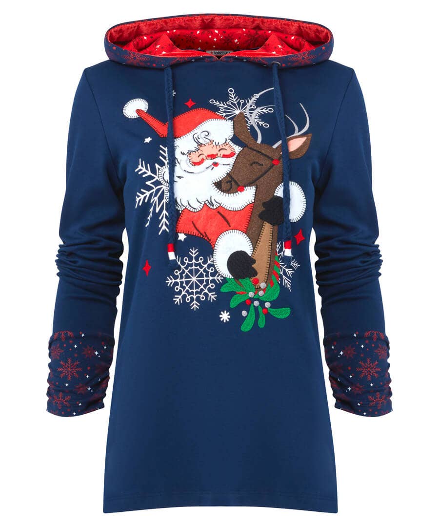 Shop Women's Collection | Tops, Tunics & Blouses | Half Price Christmas Styles | Sale Tops, Tunics & Blouses | Top Picks | Women's | Women's | Women's Joe Browns Novelty Sweat Navy