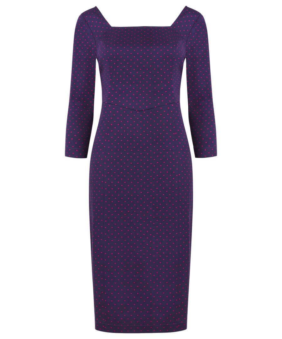 Sale Dresses | Women's Joe Browns Oh So Vintage Button Back Dress Navy
