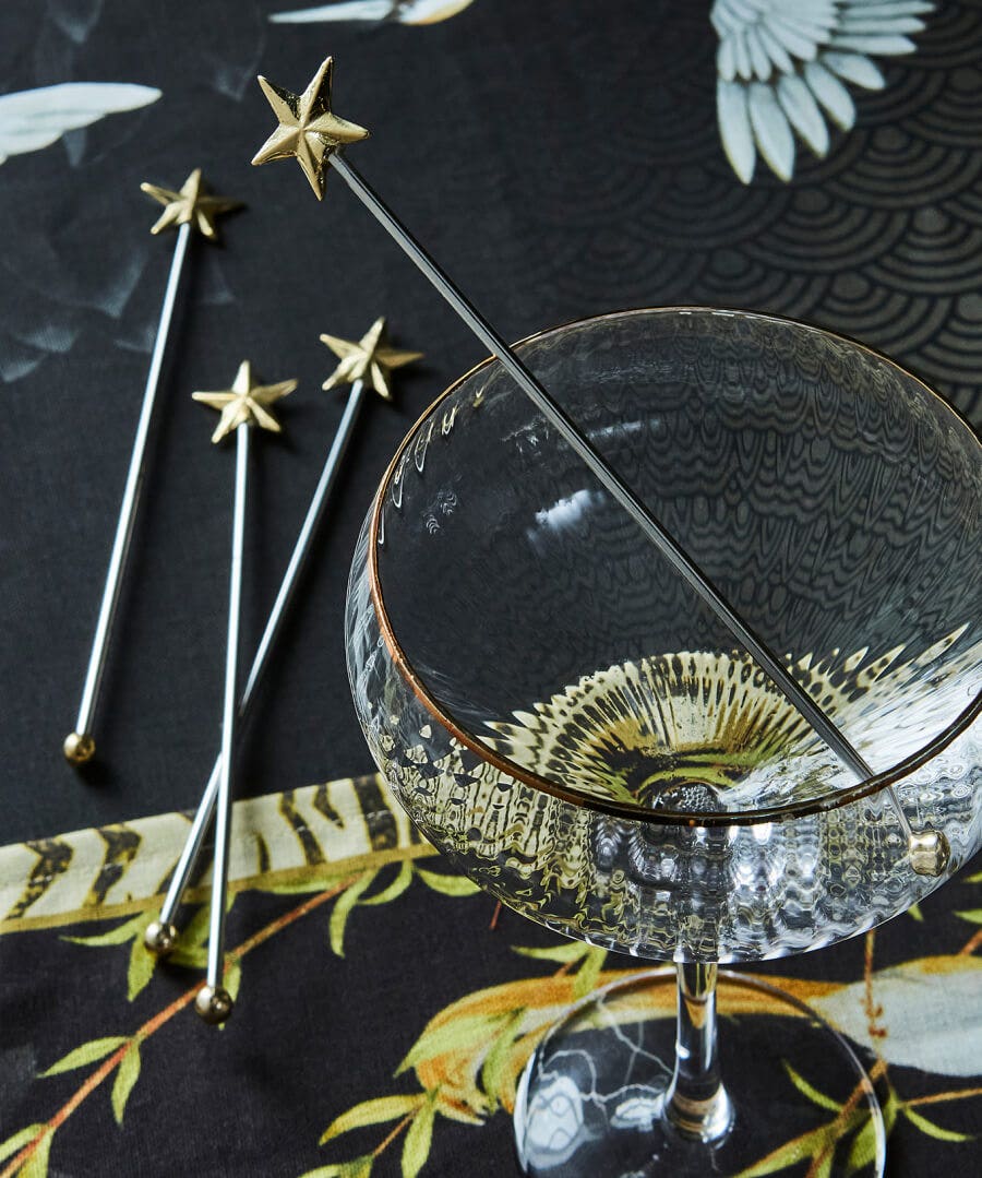 Christmas Accessories & Decorations | Kitchen | Gifts | Home | Home | Women's Joe Browns Pack Of 4 Star Drinks Stirrers Gold