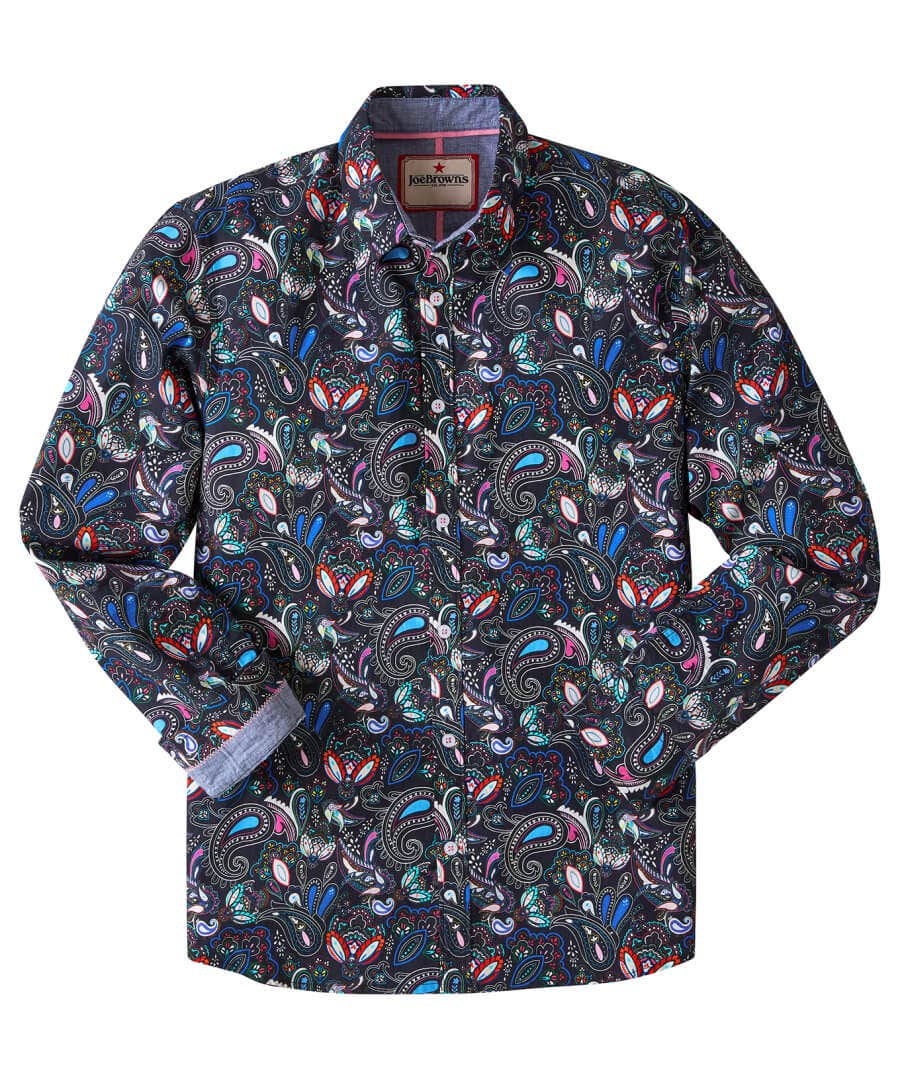 Shop Men's Collection | Funky Shirts | Men's Partywear | Shirts | Sale Shirts | Top Picks | Top Picks | Top Picks | Men，s | Men，s Joe Browns Party Paisley Shirt Black