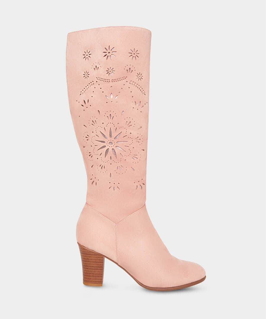 Sale Boots & Shoes | Women's Joe Browns Pearl River Laser Cut Boots Blush