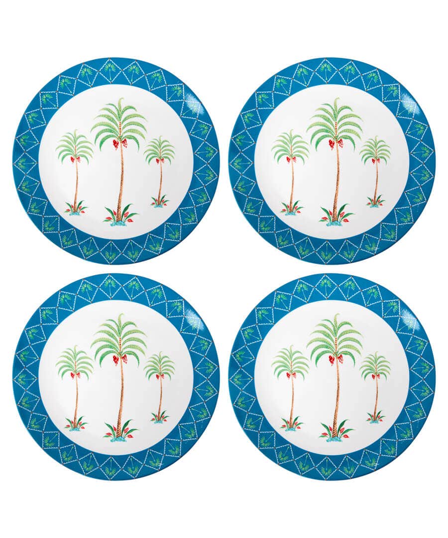 Floral Décor | Nature Décor | Sale Kitchen & Dining | Home | Home | Home Joe Browns Perfect Palm Set Of 4 Dinner Plates Multi