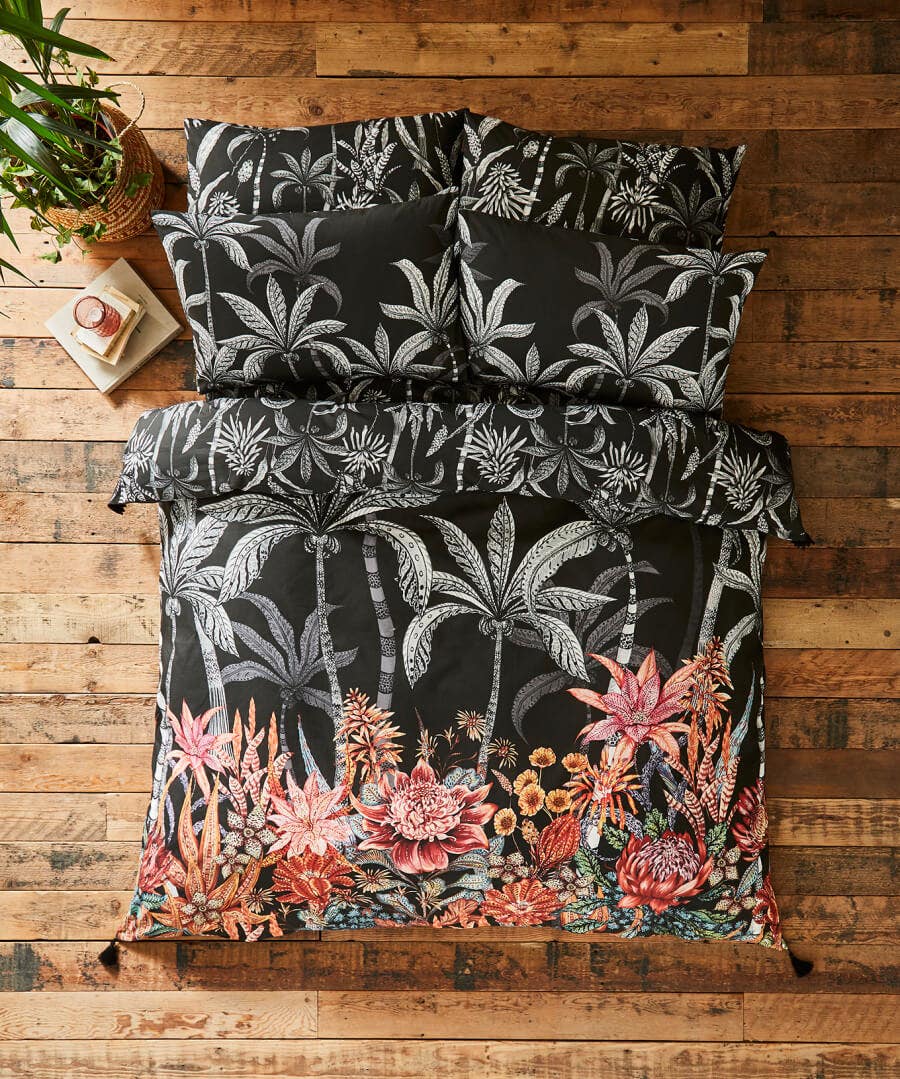 Bedroom | Endless Sunsets | Floral Décor | Nature Décor | Bedding | Sale Bedding | Home | Home | Home | Home | Home | Home Joe Browns Perfect Palms Reversible Bed Set Black