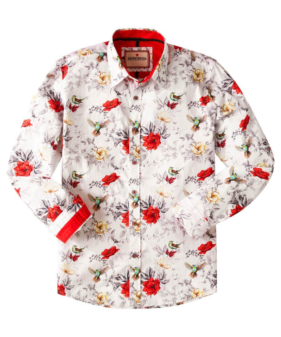 Shop Men's Collection | Funky Shirts | Men's Partywear | Gifts | Shirts | Sale Shirts | Top Picks | Top Picks | Top Picks | Men，s | Men，s | Men，s Joe Browns Perfect Print Shirt White