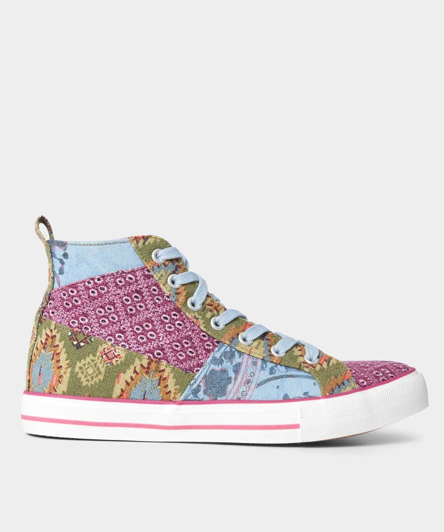 Sale Boots & Shoes | Women's Joe Browns Perfection Patchwork High Tops Multi