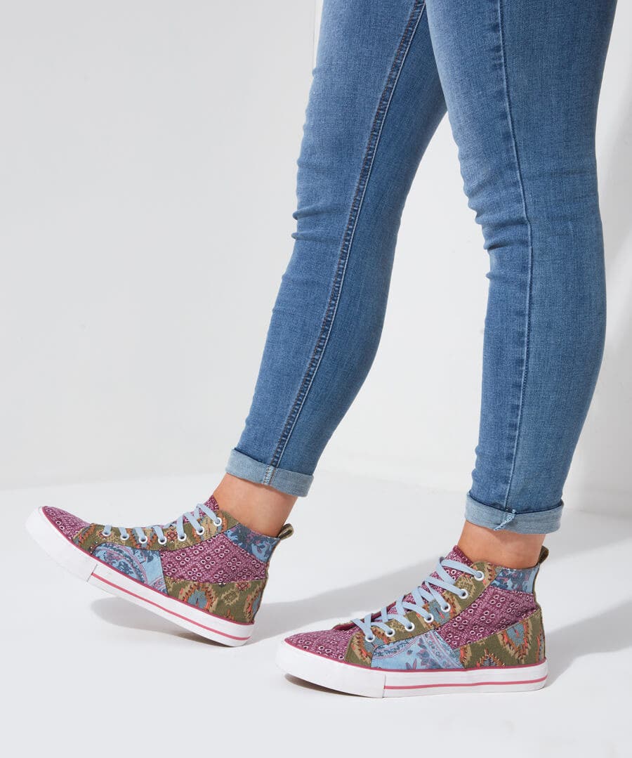 Sale Boots & Shoes | Women's Joe Browns Perfection Patchwork High Tops Multi