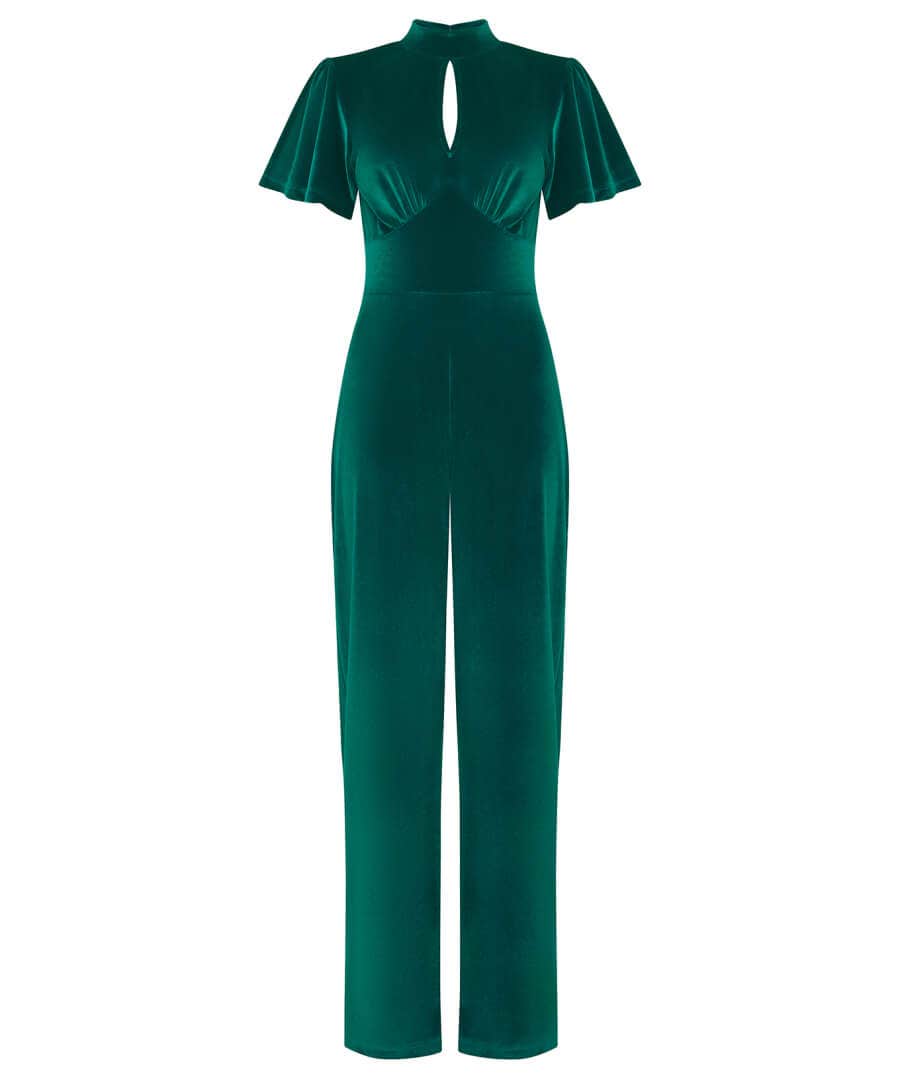 Shop Women's Collection | Occasion Outfits | Petite | Jumpsuits | Jeans & Trousers | Sale Jumpsuits | Sale Jeans & Trousers | Top Picks | Top Picks | Women's | Women's | Women's | Women's | Women's Joe Browns Perfection Velour Jumpsuit Green