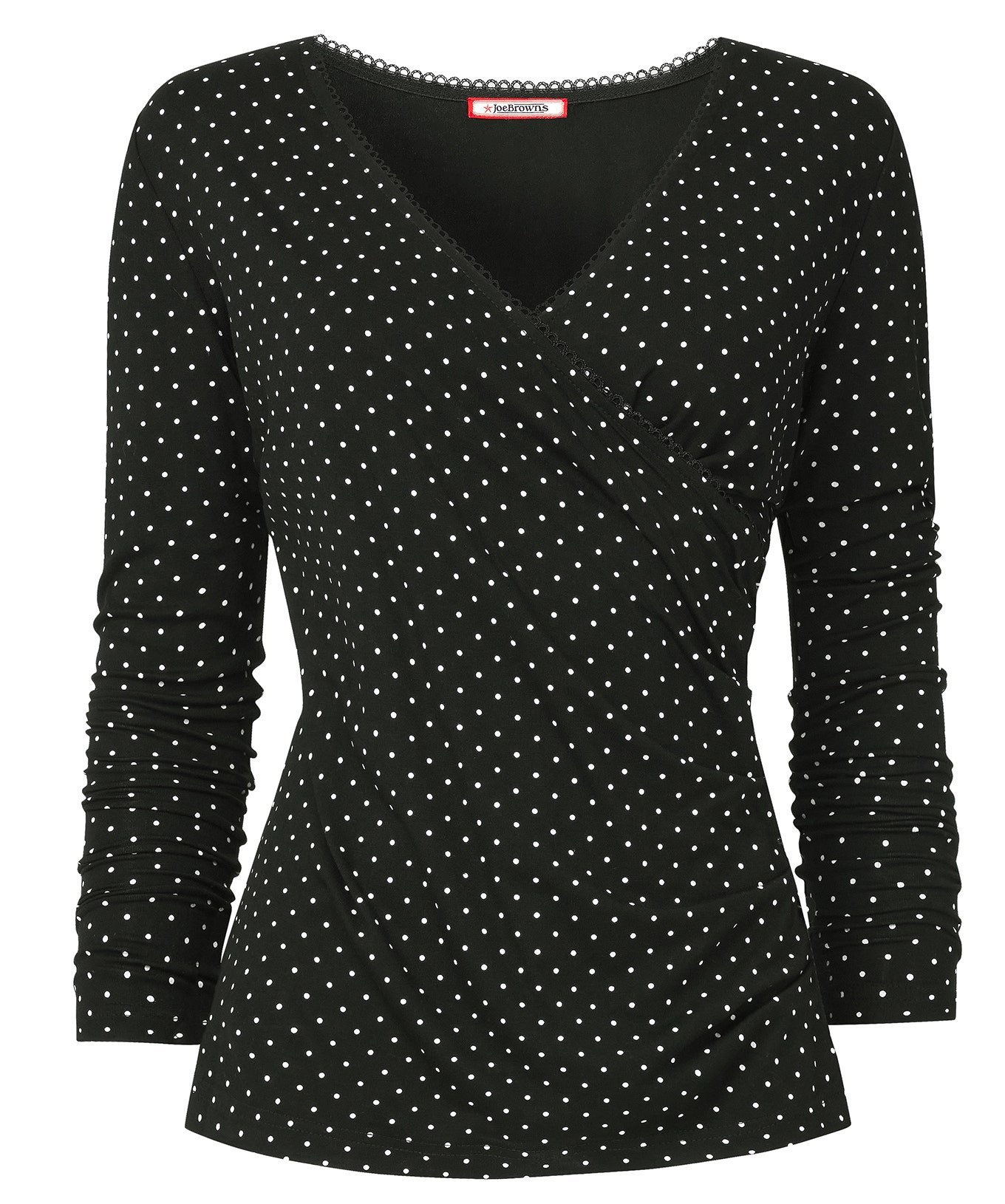 Shop Women's Collection | Tops, Tunics & Blouses | Sale Tops, Tunics & Blouses | Top Picks | Women's | Women's Joe Browns Perfectly Polka Dot Jersey Top Black