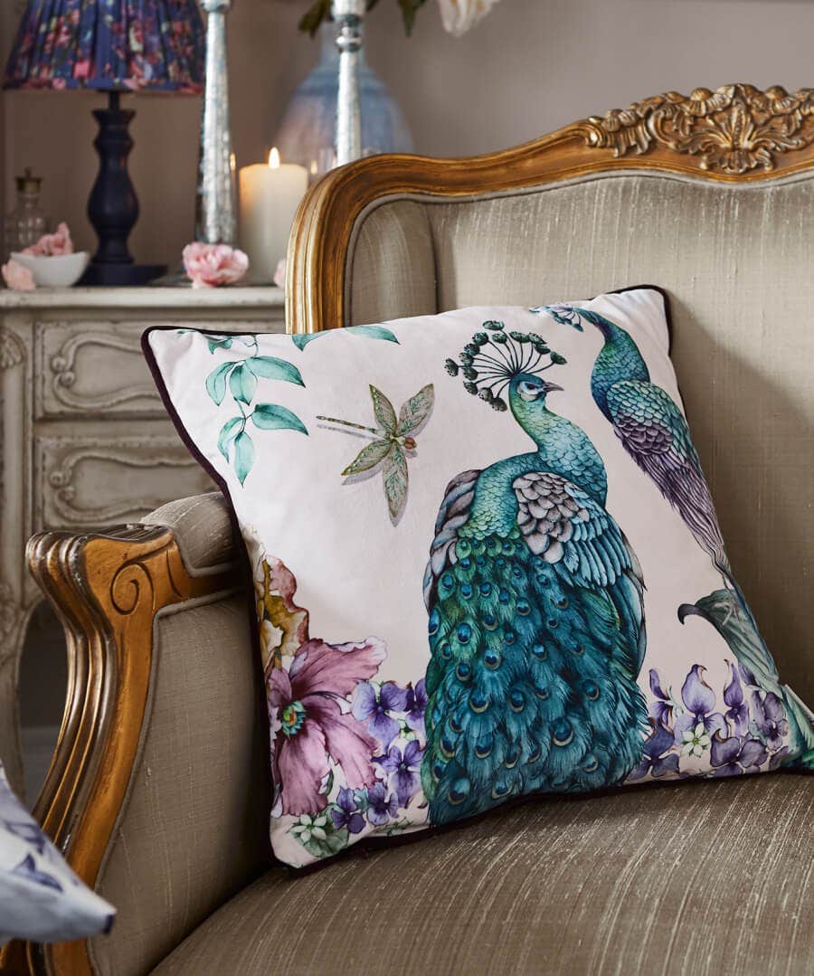 Living Room | Bedroom | Nouveau Reflections | Nature Décor | Animal Décor | Cushions & Throws | Home | Home | Home | Home | Home | Home Joe Browns Poised Peacocks Reversible Cushion Multi