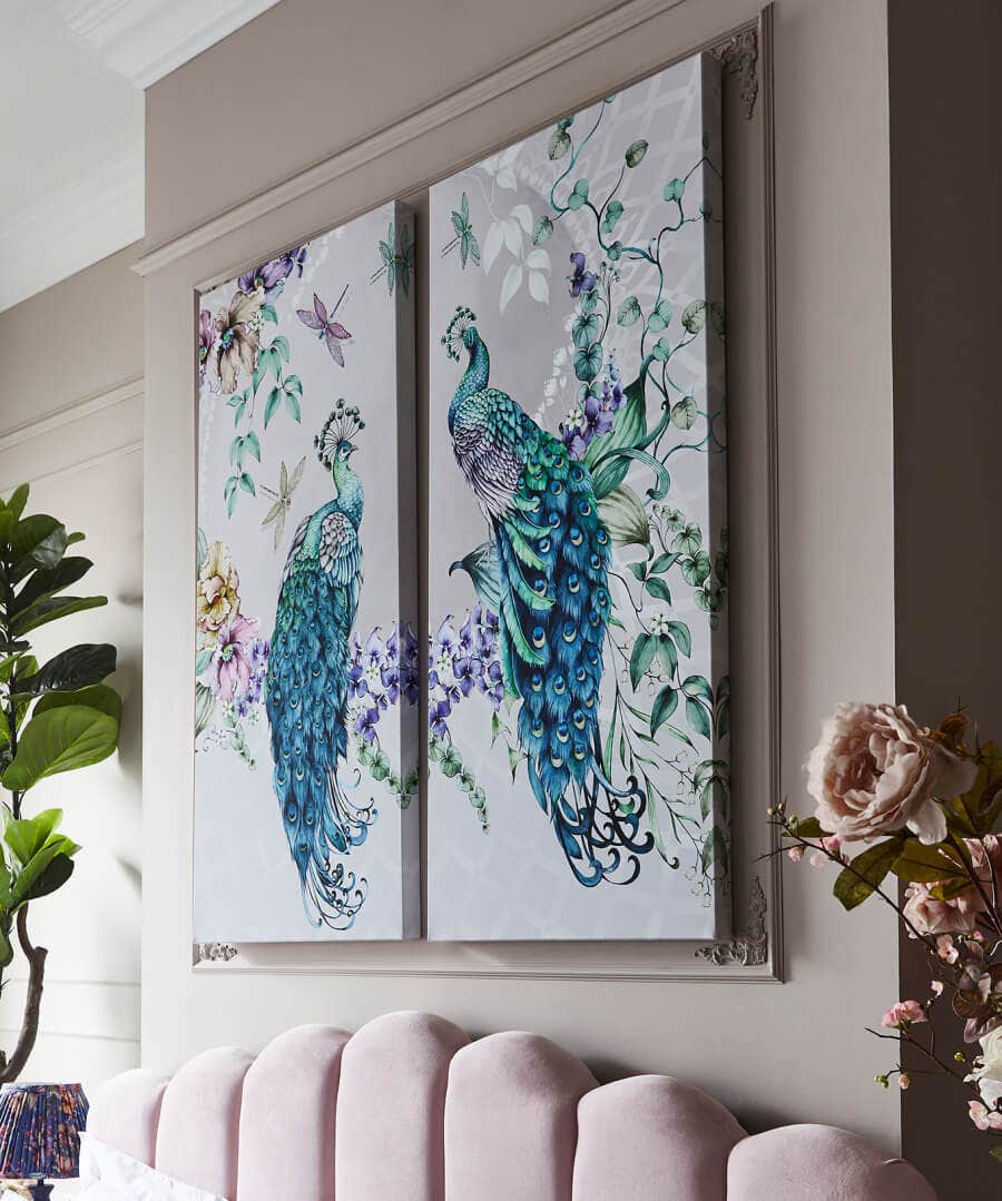 Bedroom | Living Room | Nouveau Reflections | Nature Décor | Animal Décor | Home Accessories | Home | Home | Home | Home | Home | Home Joe Browns Poised Peacocks Wall Art Cream