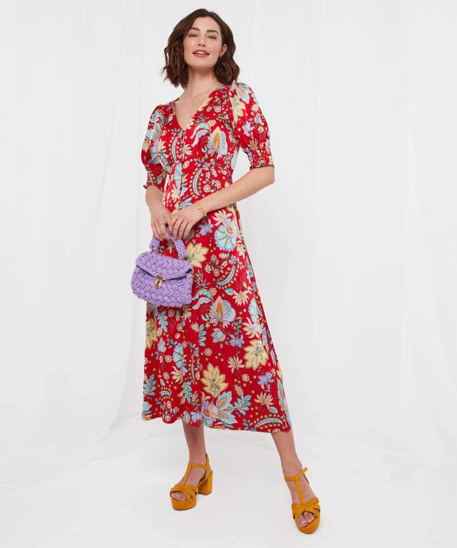 Sale Dresses | Women's Joe Browns Poppy Floral Dress Red