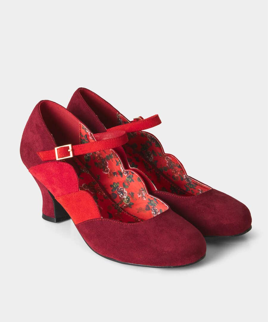 Party Footwear | Boots & Shoes | Sale Boots & Shoes | Top Picks | Women's | Women's Joe Browns Rebel Art Deco Mary Jane Shoes Burgundy