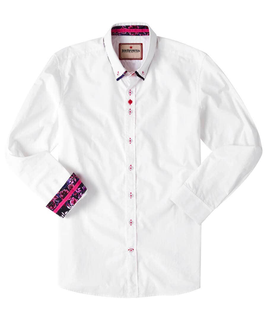 Shop Men's Collection | Work Shirts | Men's Partywear | Shirts | Top Picks | Top Picks | Top Picks | Men，s Joe Browns Remarkable Double Collar Shirt White