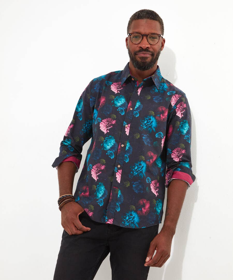 Shop Men's Collection | Funky Shirts | Men's Partywear | Shirts | Sale Shirts | Top Picks | Top Picks | Top Picks | Men，s | Men，s Joe Browns Remarkable Floral Shirt Black