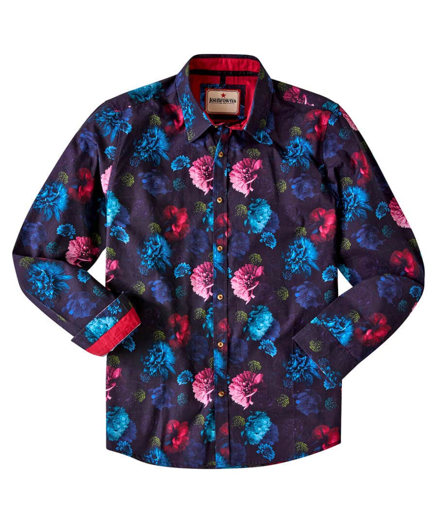 Shop Men's Collection | Funky Shirts | Men's Partywear | Shirts | Sale Shirts | Top Picks | Top Picks | Top Picks | Men，s | Men，s Joe Browns Remarkable Floral Shirt Black