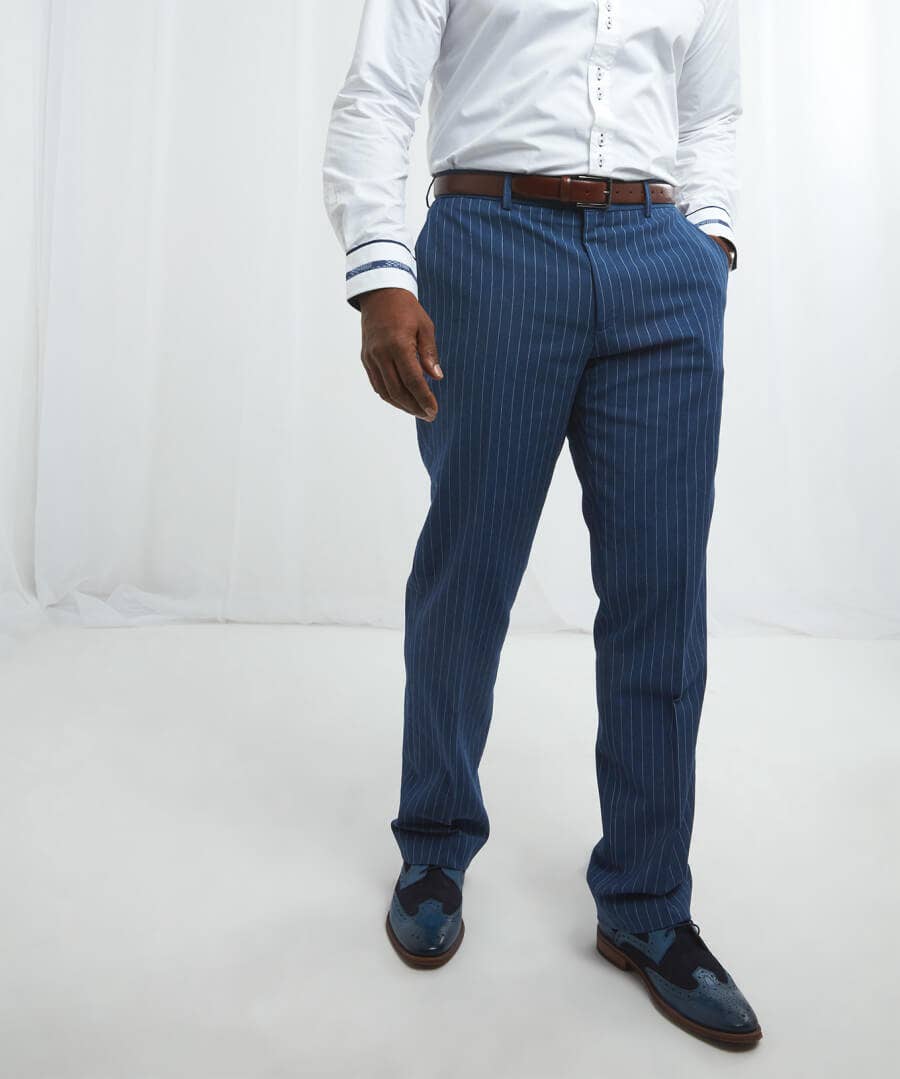 Sale Jeans & Trousers | Men，s Joe Browns Sensational Stripe Trousers Blue