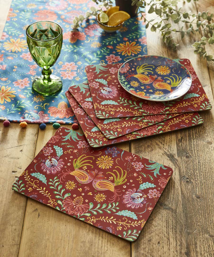 Floral Décor | Nature Décor | Kitchen | Sale Kitchen & Dining | Home | Home | Home | Home Joe Browns Set Of 4 Folk Floral Placemats Multi