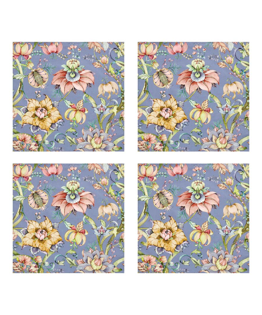 Nouveau Reflections | Floral Décor | Nature Décor | Kitchen | Home | Home | Home | Home Joe Browns Set Of 4 Nostalgic Nouveau Cotton Napkins Grey