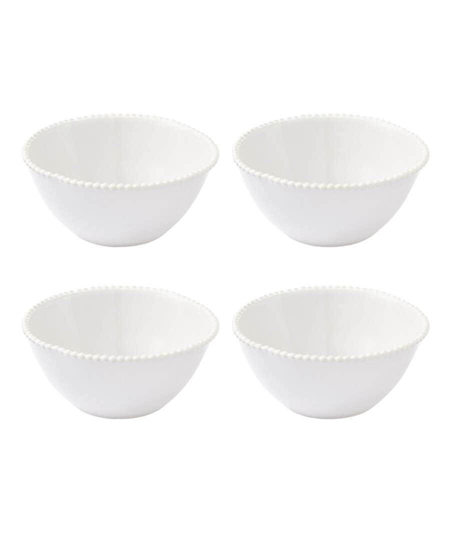 Kitchen | Home Accessories | Home | Home Joe Browns Set of 4 Organic Beaded Bowls White