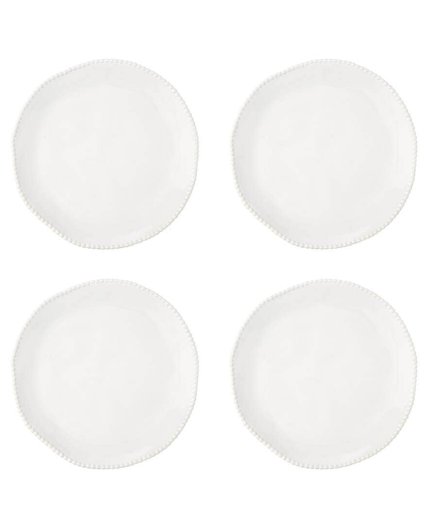 Kitchen | Home Accessories | Home | Home Joe Browns Set of 4 Organic Beaded Dinner Plates White