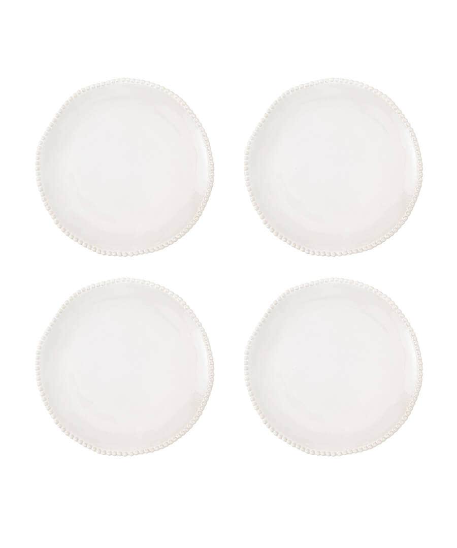 Kitchen | Home Accessories | Home | Home Joe Browns Set of 4 Organic Beaded Side Plates White