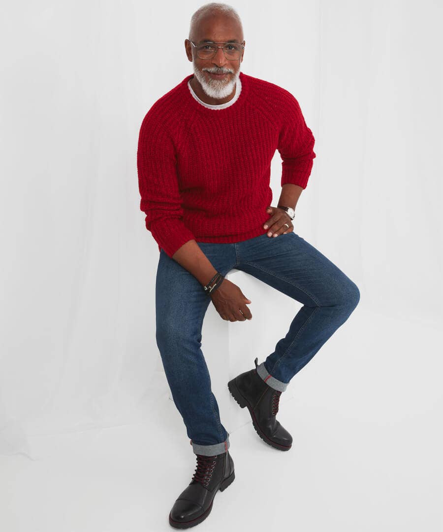 Knitwear & Jumpers | Sale Knitwear & Jumpers | Men，s | Men，s Joe Browns Shore Crew Knit Red