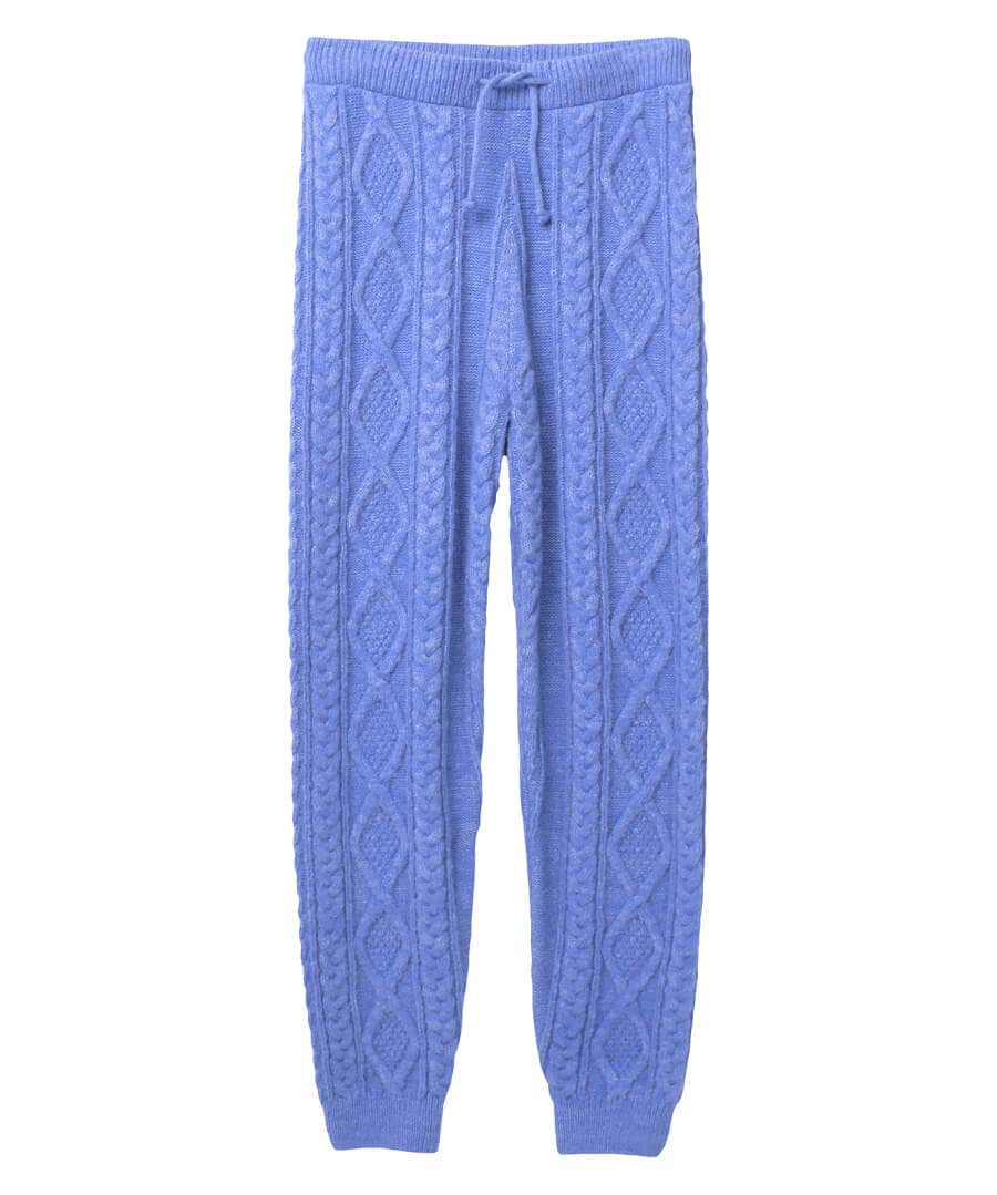 Pyjamas & Loungewear | Gifts | Jeans & Trousers | Women's | Women's | Women's Joe Browns Sloe Joes Cable Knit Trousers Blue