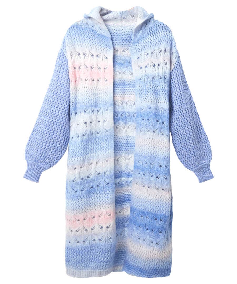 Pyjamas & Loungewear | Gifts | Cardigans & Coatigans | Women's | Women's | Top Picks Joe Browns Sloe Joes Ombre Knit Longline Cardigan Blue