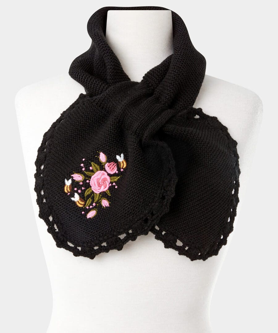 Gifts | Accessories & Jewellery | Sale Accessories & Jewellery | Women's | Women's | Women's Joe Browns So Very Vintage Embroidered Scarf Black Multi