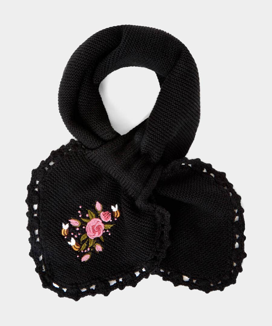 Gifts | Accessories & Jewellery | Sale Accessories & Jewellery | Women's | Women's | Women's Joe Browns So Very Vintage Embroidered Scarf Black Multi