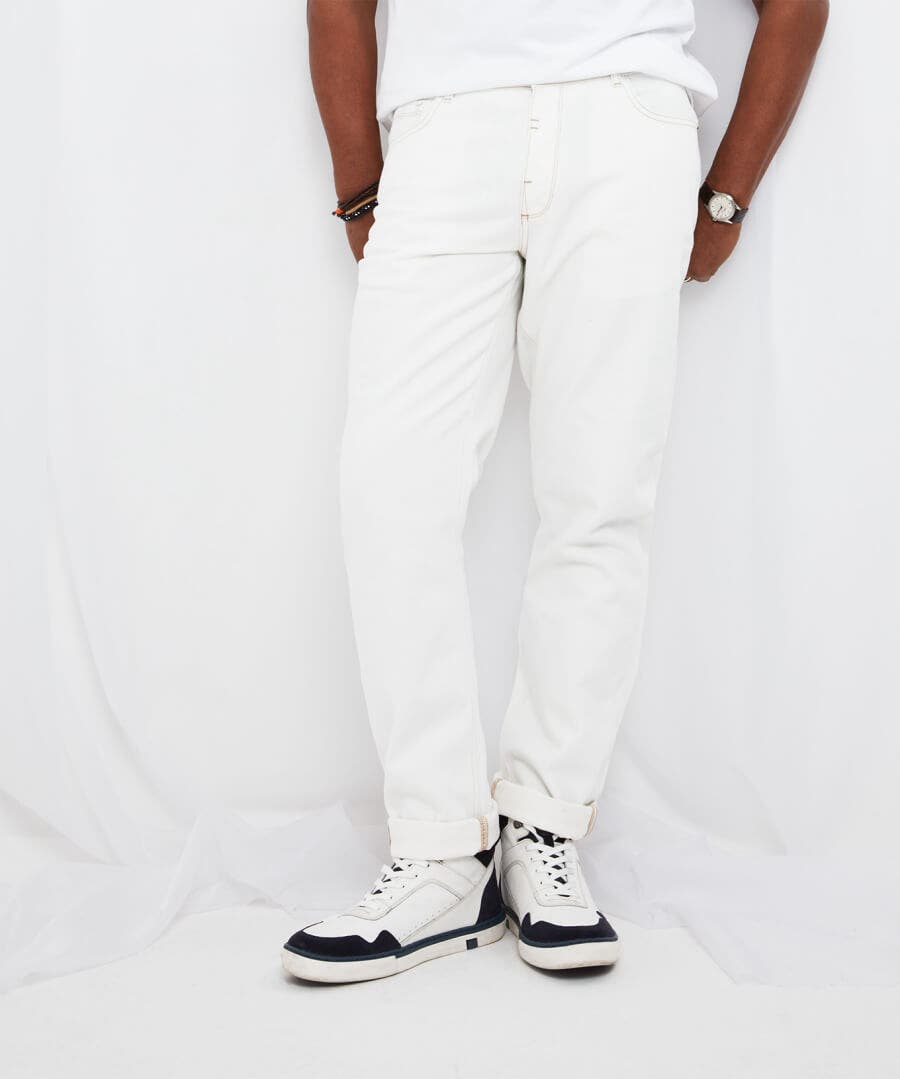 Shop Men's Collection | Jeans & Trousers | Top Picks | Men，s Joe Browns Splendid Straight Jeans White