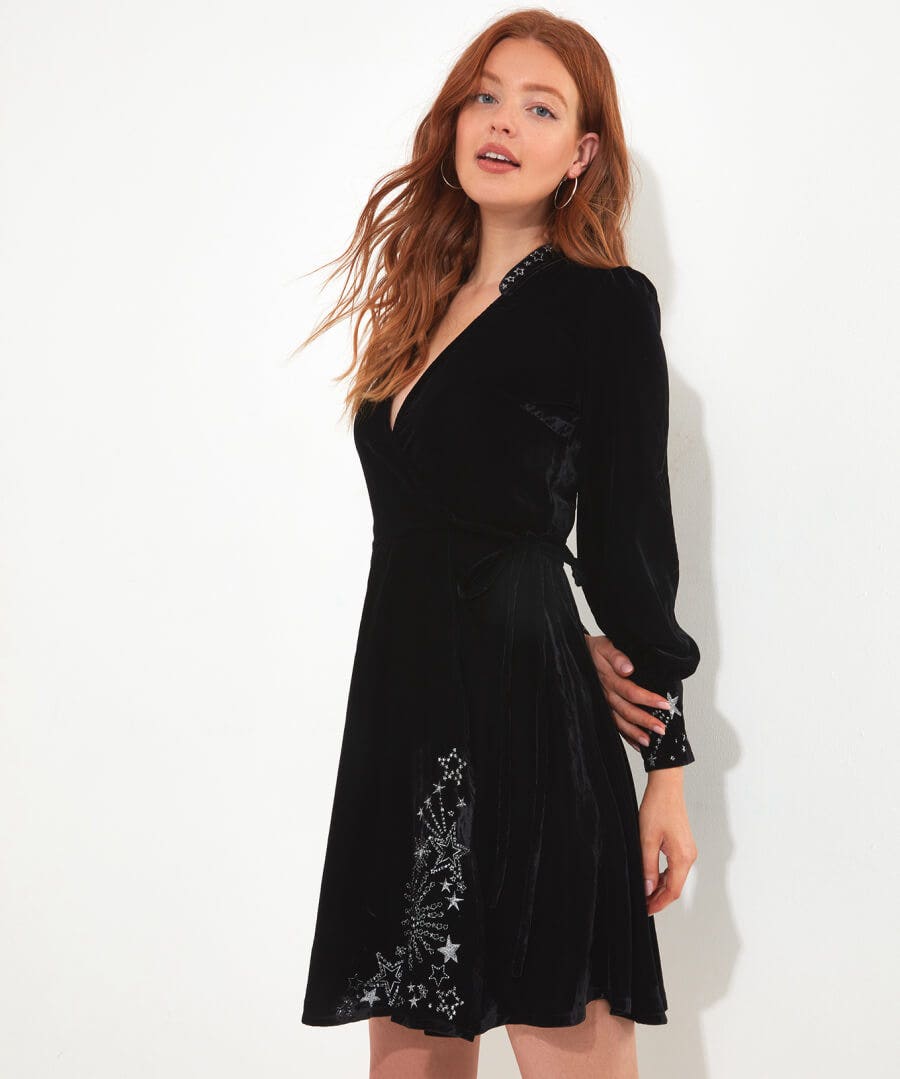 Shop Women's Collection | Velvet & Devor茅 Dresses | Party Dresses | Occasion Outfits | Dresses | Sale Dresses | Top Picks | Top Picks | Top Picks | Top Picks | Women's | Women's Joe Browns Starlight Velvet Dress Black