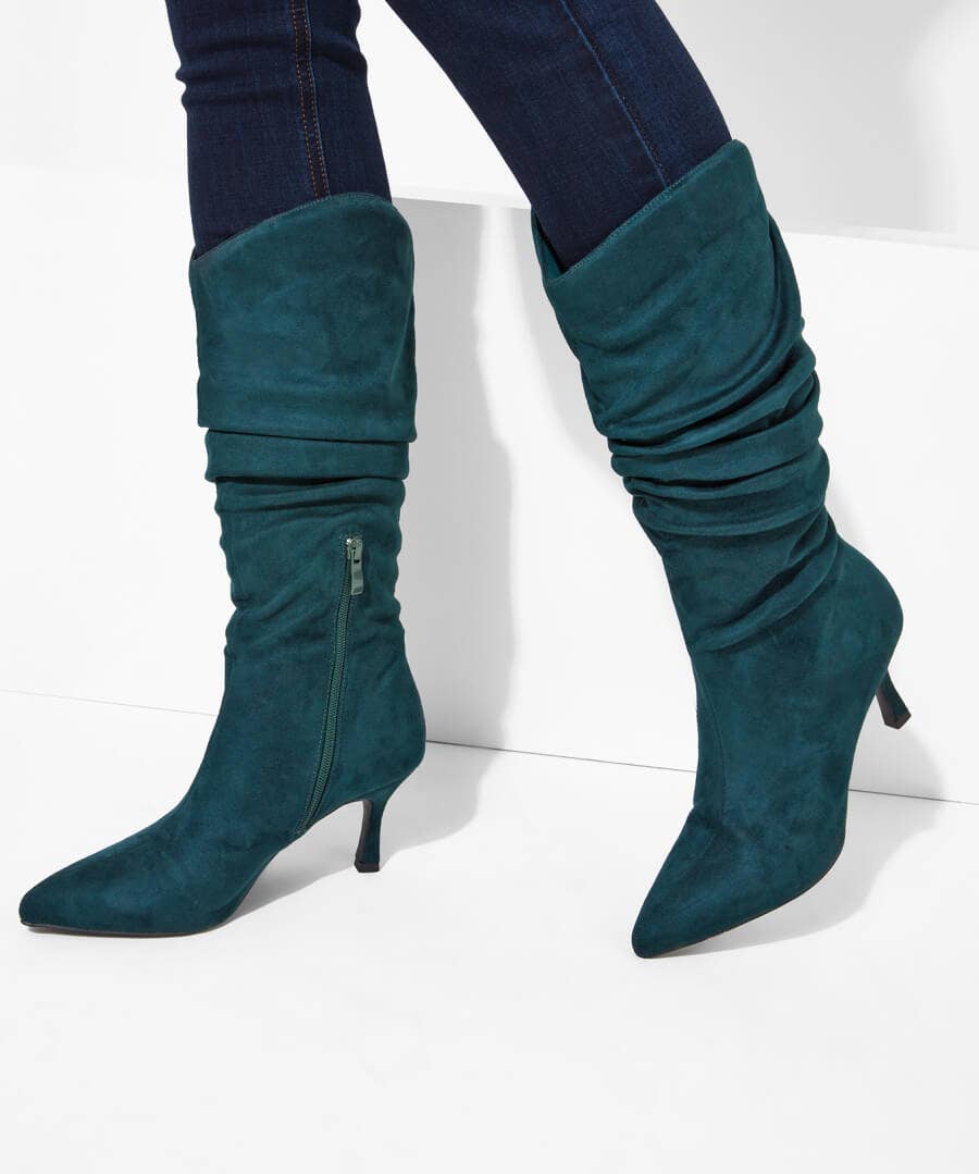 Knee High Boots | Boots & Shoes | Top Picks | Women's Joe Browns Storyville Slouchy Boots Dark Green