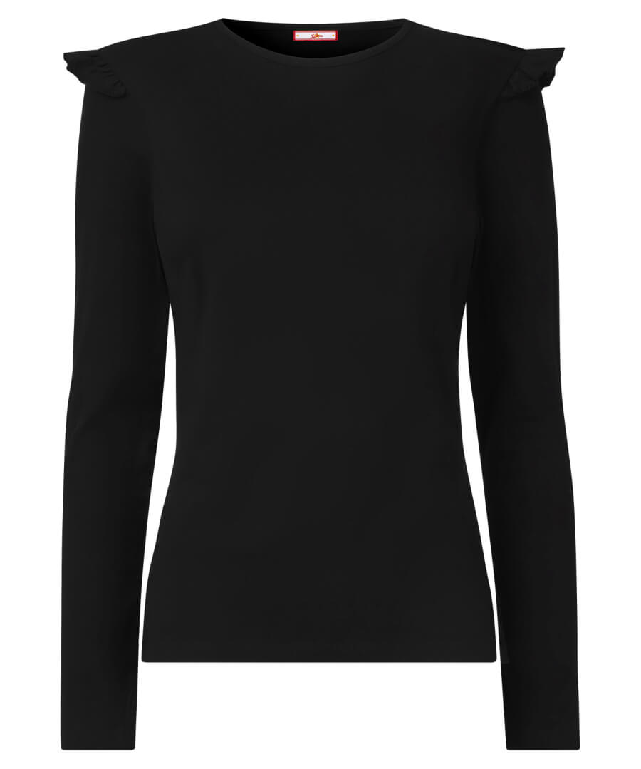 Sale Tops, Tunics & Blouses | Women's Joe Browns Stunning Ruffle Sleeve Tee Black / Orange