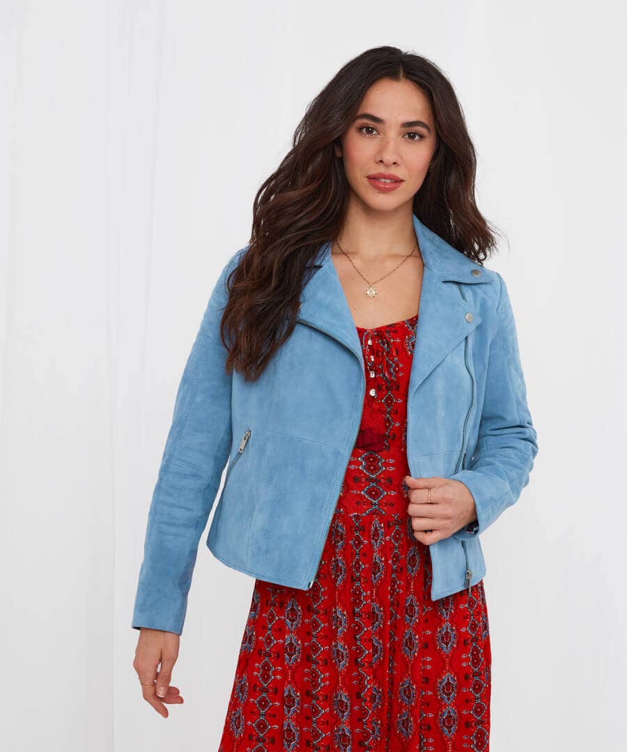 Sale Coats & Jacket | Women's Joe Browns Stunning Suede Jacket Blue