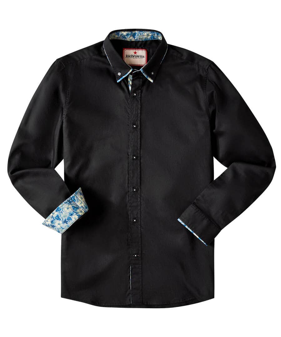 Shop Men's Collection | Work Shirts | Men's Partywear | Shirts | Top Picks | Top Picks | Top Picks | Men，s Joe Browns Superb Double Collar Shirt Black