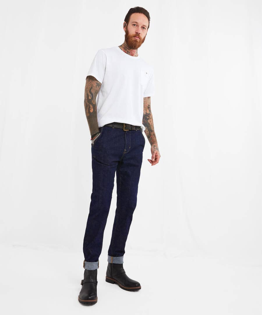 Shop Men's Collection | Jeans & Trousers | Denim Styles | Top Picks | Men，s | Men，s Joe Browns Terrific Tapered Jeans Blue