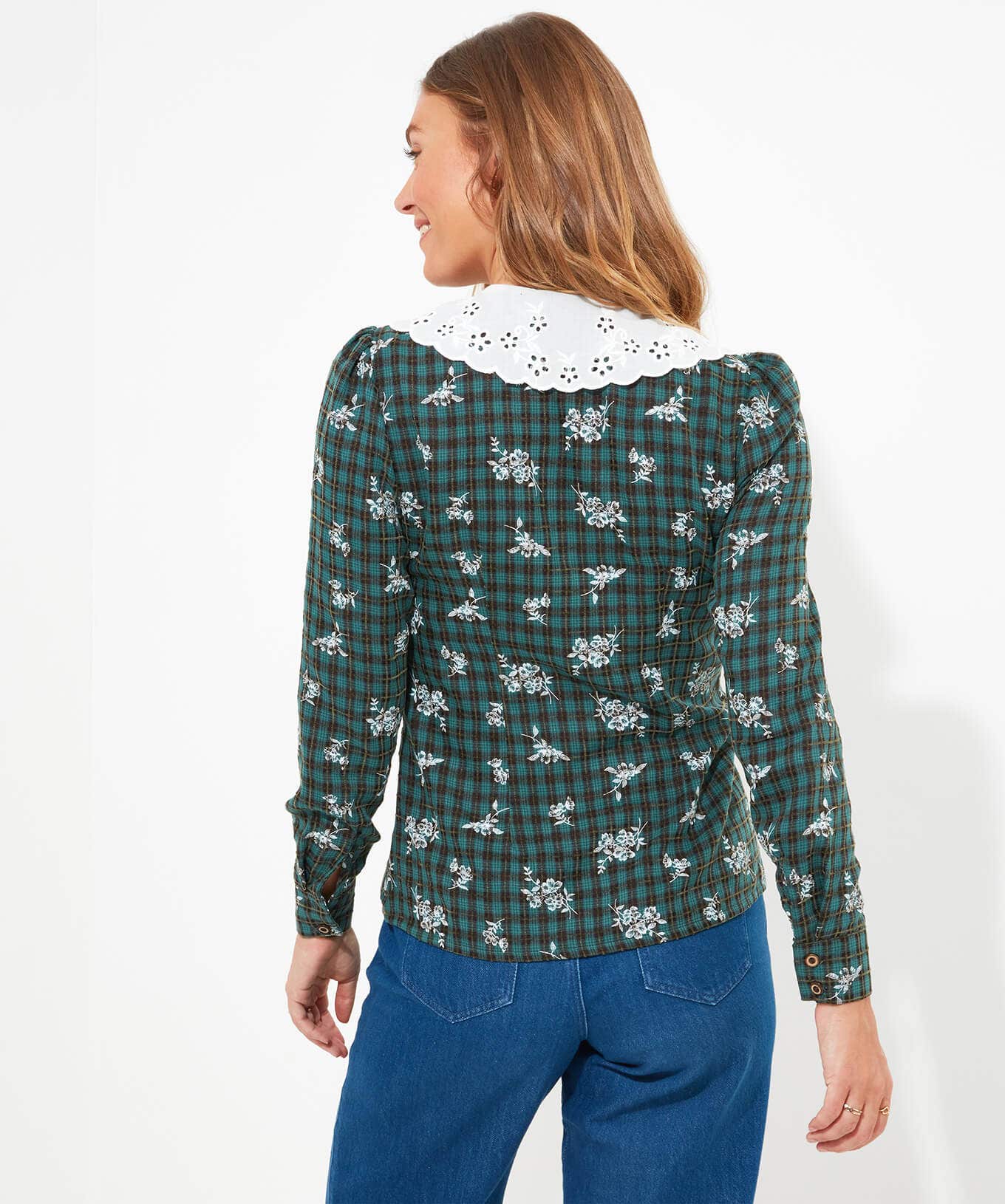 Tops, Tunics & Blouses | Sale Tops, Tunics & Blouses | Women's | Women's Joe Browns Tess Vintage Collar Blouse Green