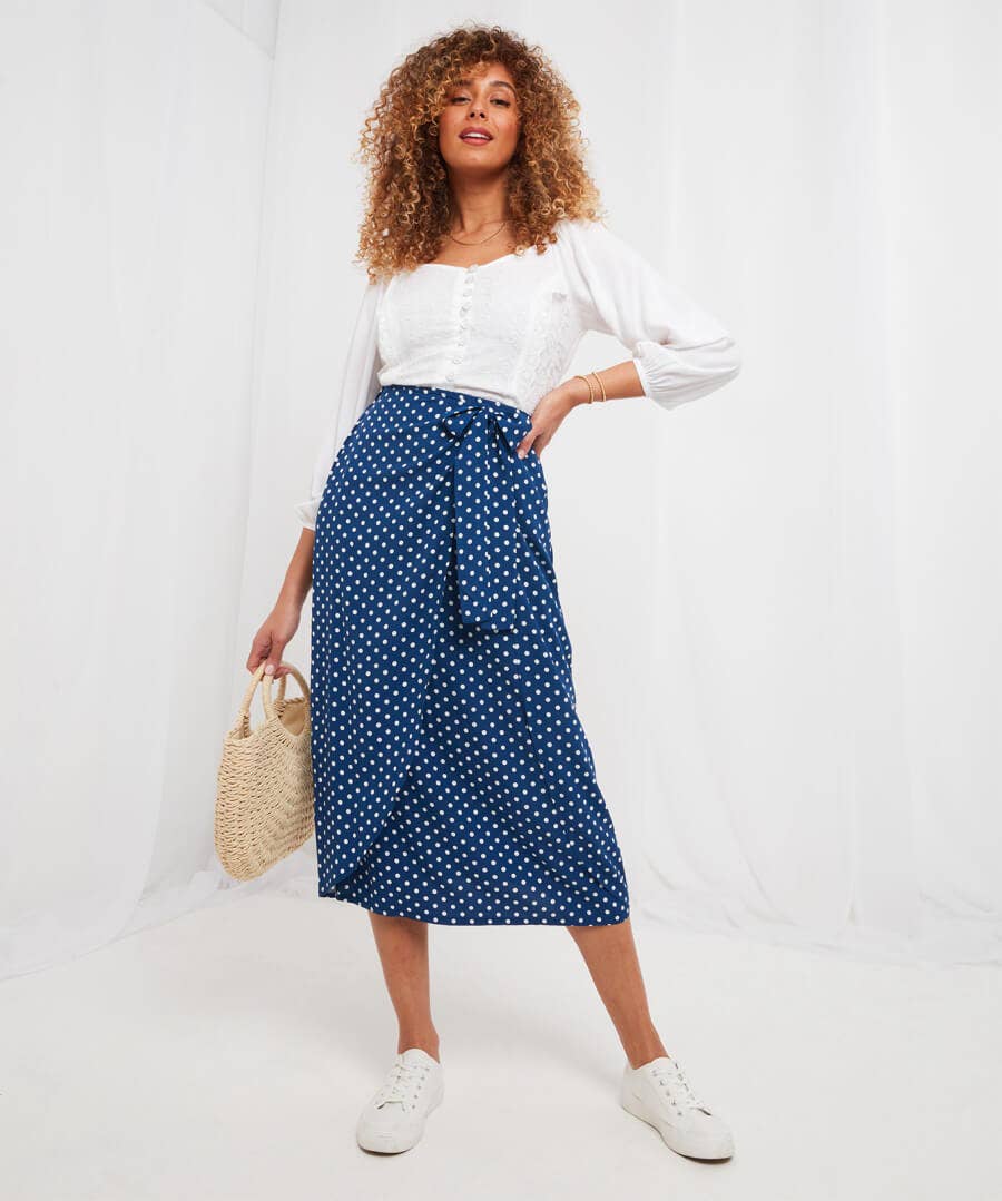 Sale Skirts | Women's Joe Browns Trixie Spot Skirt Blue