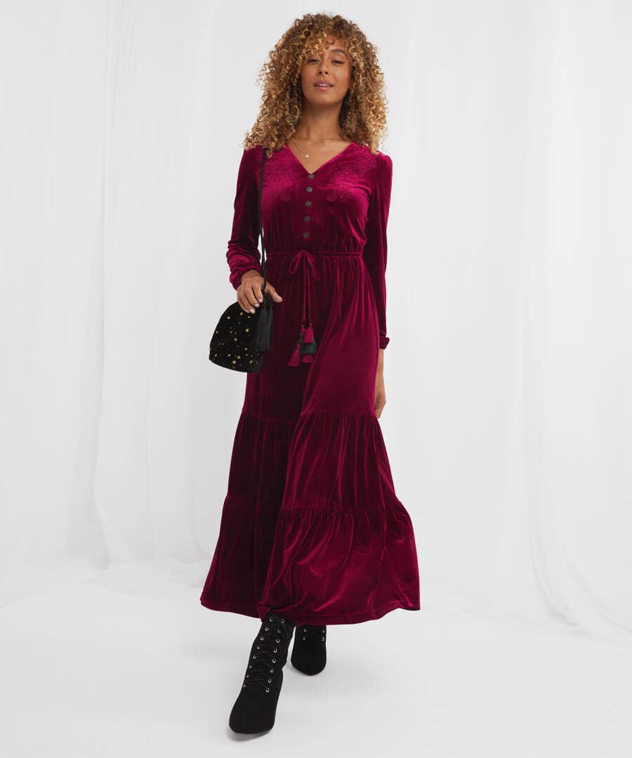 Shop Women's Collection | Vintage & Retro Dresses | Velvet & Devor茅 Dresses | Maxi Dresses | Party Dresses | Occasion Outfits | Dresses | Sale Dresses | Top Picks | Top Picks | Top Picks | Top Picks | Top Picks | Top Picks | Women's | Women's Joe Browns Velvet Perfection Dress Berry