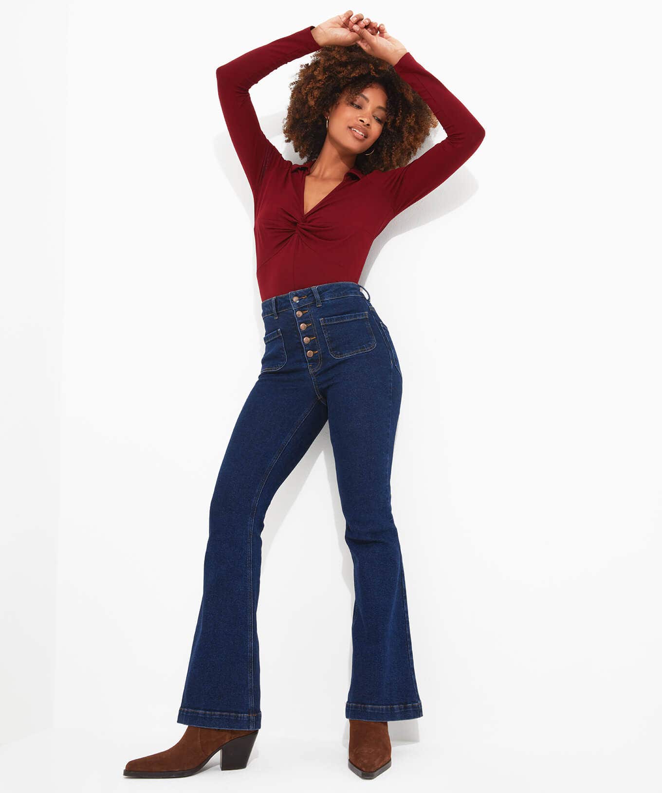 Denim Styles | Jeans & Trousers | Sale Jeans & Trousers | Women's | Women's | Women's Joe Browns Vintage Valerie Flared Jeans Indigo